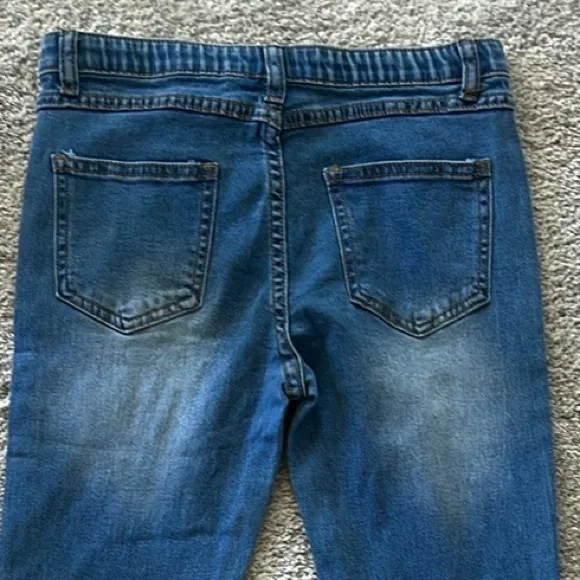 Hayden Girls Dark Blue Flare Jeans - Picture 5 of 7